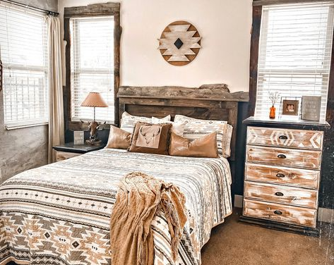 цвета в стиле кантри в интерьере спальни